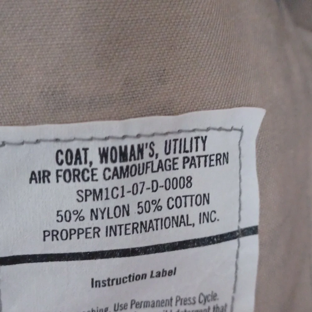 Camouflage utility coat women's size 14